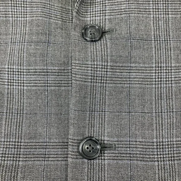 Jos A Bank Men Gray Travelers Tailored Fit 100% Wool SportCoat Blazer Jacket 38R